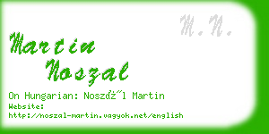 martin noszal business card